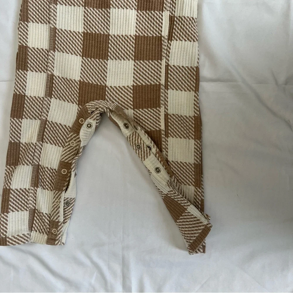 Grayson Collective Brown and White Checkered Kids One Piece Size 18 Months